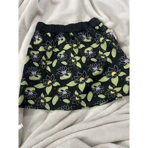 Girls 7-8Princess Frog Disney Swimsuit Skirt Black Lotus Pad Cover Up Beach Swim